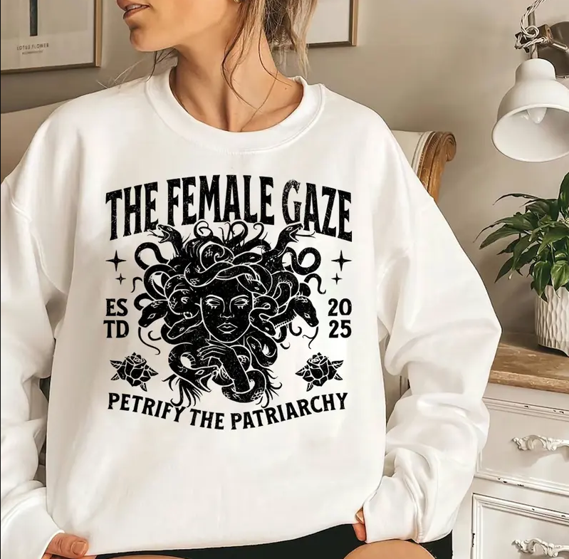 Anti-Patriarchy Medusa Shirt for Feminist and Activists Social Justice Crewneck Pro Roe Shirt Woman's Rights Shirt Feminist Oversized Merch