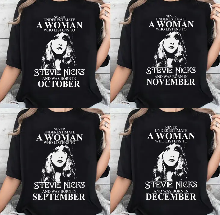 Never Underestimate A Woman Who Listens To Stevie Nicks And Was Born In Jan - Dec T-Shirt
