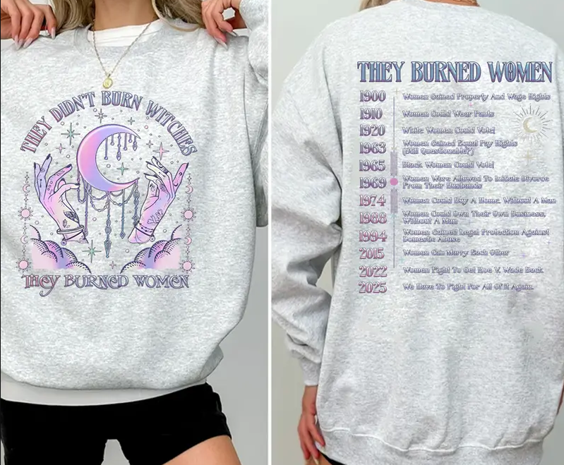 They Didn't Burn Witches They Burned Women T-Shirt,Witchy Womens T-Shirt,Feminist Witch T-Shirt,Bury The Patriarchy,Gift for Feminist Women