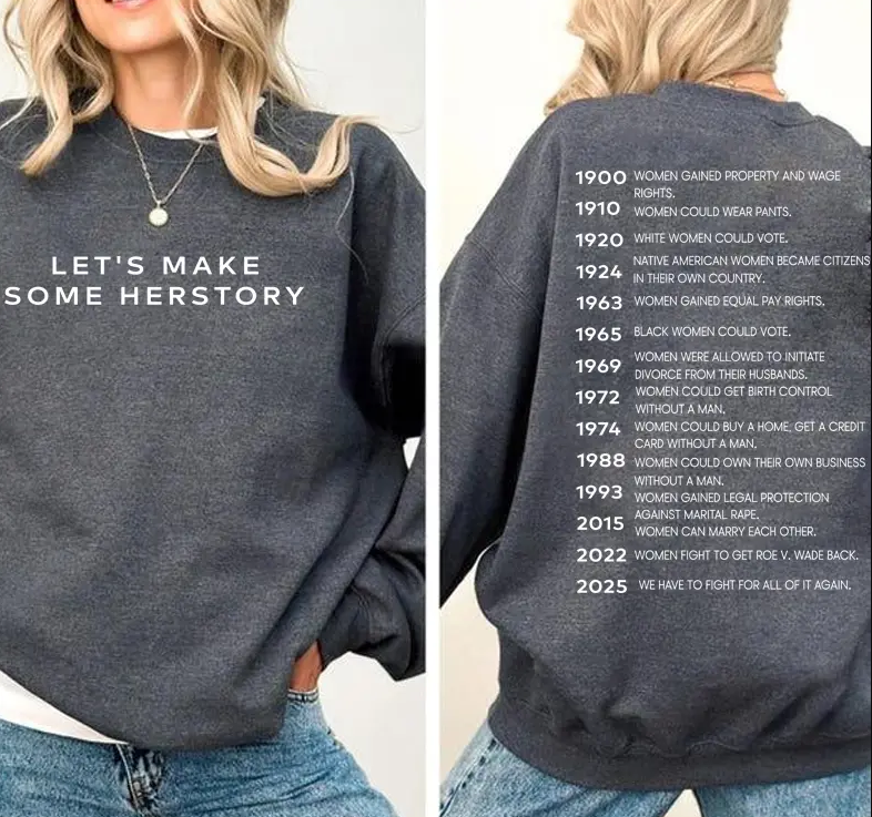 Let's Make Herstory Shirt, Women's Rights Shirt, Reproductive Rights Tee, Feminist Gift, Womens Rights Timeline Shirt 2025
