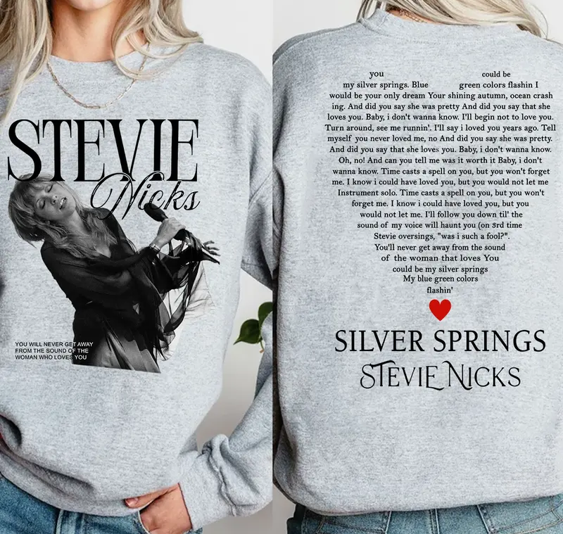 Stevie Silver Springs Vintage T-shirt, Don't Be A Lady Be A Legend 2 Side Sweatshirt, Music Concert Hoodie, Gift For Women and Man Unisex Shirts Womenswear Cotton