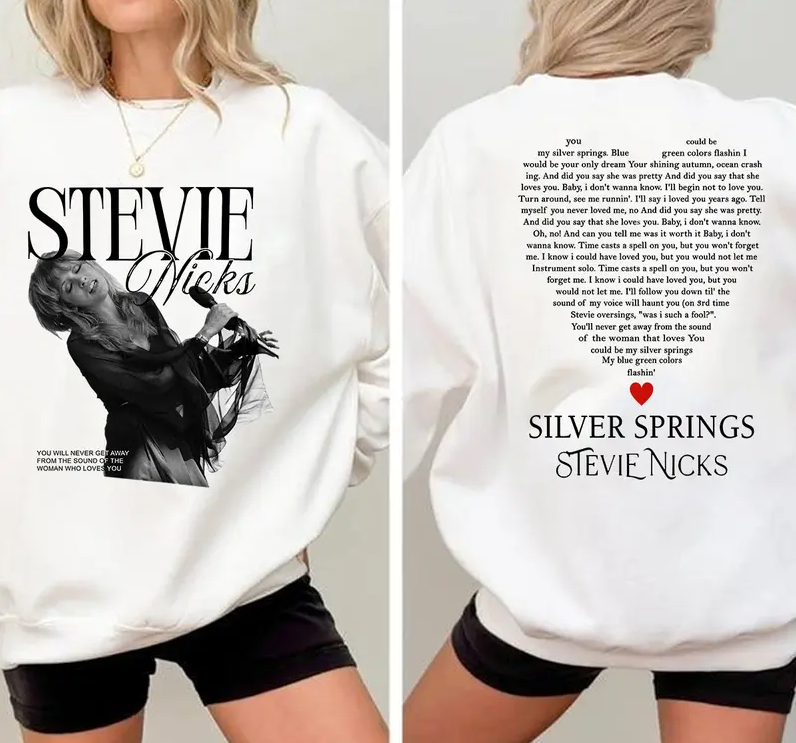 Stevie Silver Springs Vintage T-shirt, Don't Be A Lady Be A Legend 2 Side Sweatshirt, Music Concert Hoodie, Gift For Women and Man Unisex Shirts Womenswear Cotton