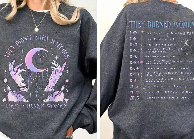 They Didn't Burn Witches They Burned Women T-Shirt,Witchy Womens T-Shirt,Feminist Witch T-Shirt,Bury The Patriarchy,Gift for Feminist Women