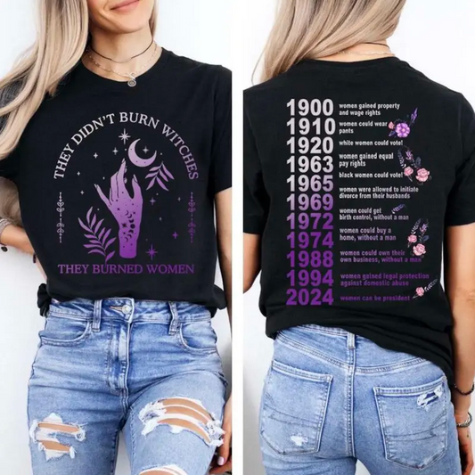 They Didn't Burn Witches They Burned Unisex Sweatshirt, Womens Right Shirt, Gift for Her on for Halloween, Witchy Feminist Hoodie 2024