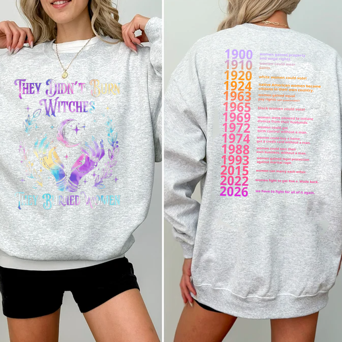 They Didn't Burn Witches They Burned Women Sweatshirt,Feminism Hoodie,Witch Sweatshirt,Women Empowerment, Women's Rights Hoodie,PIC106