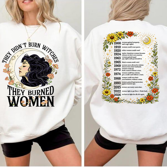 They Didn't Burn Witches Feminist Shirt 2026 Feminist Witch Shirt Women Right Shirt Women Empowerment Tshirt Feminist Gift Pro Choice Shirt