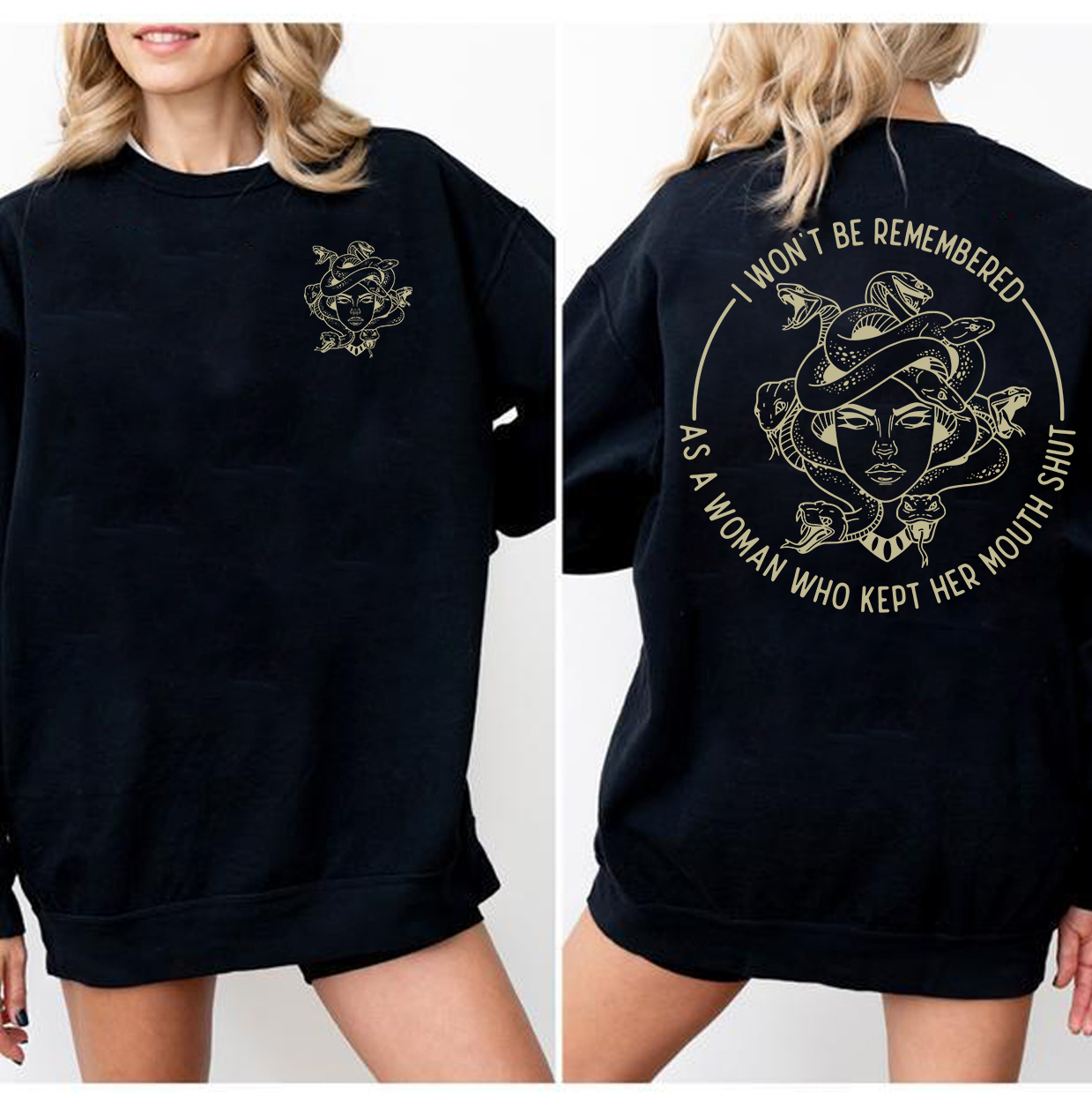I Won't Be Remеmbered As A Woman Who Kеpt Her Mоuth Shut 2Sided Shirts, Women Powеr Shirts,Feminist Shirt Gift for Her Women Empowerment Shirt